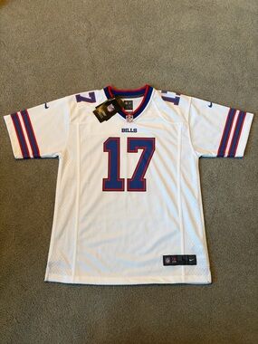 Nike NFL Buffalo Bills Josh Allen #17 White Jersey Kids/Youth Size L NWT